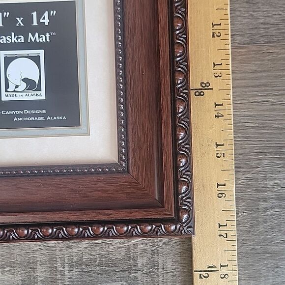 Alaska Mat Photo Frame Real Wood Brown 14" X 17" - Picture 8 of 8